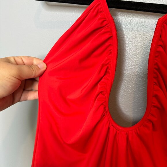 GOOD AMERICAN leilani one piece swimsuit in poppy size 2 - Picture 4 of 8